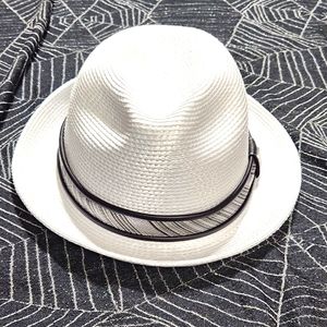 White wicker Stacy Adam's hat new XXL men's
